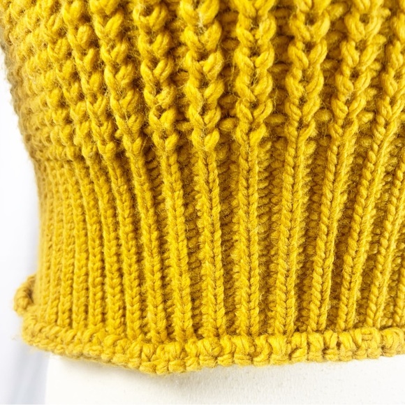 ⭐️ Lavon Mustard Yellow Chunky Knit Turtleneck Sweater | XS | NWOT ⭐️ - Picture 7 of 10